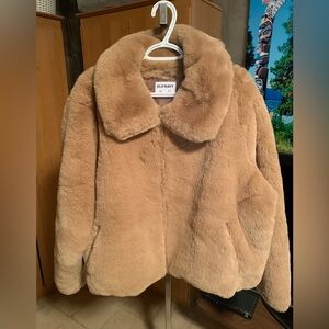 Old Navy Light Brown Faux Fur Jacket